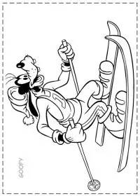 Fisă de colorat cu Goofy de colorat p09