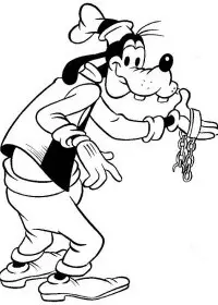 Fisă de colorat cu Goofy de colorat p11