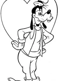 Fisă de colorat cu Goofy de colorat p20