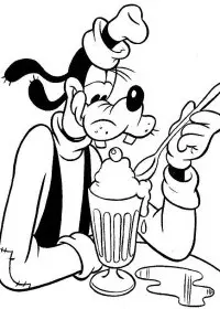 Fisă de colorat cu Goofy de colorat p24