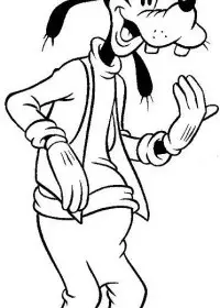 Fisă de colorat cu Goofy de colorat p25