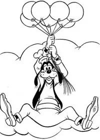 Fisă de colorat cu Goofy de colorat p27