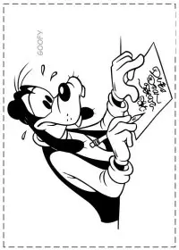 Fisă de colorat cu Goofy de colorat p38