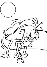 Greierele Si Furnica de colorat