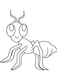 Fisă de colorat cu Greierele si furnica de colorat p03