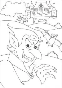 Fisă de colorat cu Hallowen de colorat p06