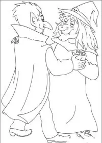 Fisă de colorat cu Hallowen de colorat p08