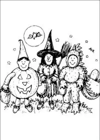 Fisă de colorat cu Hallowen de colorat p17