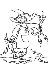 Fisă de colorat cu Hallowen de colorat p21