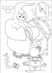 Fisă de colorat cu Hallowen de colorat p27