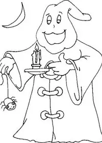 Fisă de colorat cu Hallowen de colorat p44