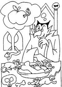 Fisă de colorat cu Hallowen de colorat p54