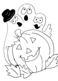 Fisă de colorat cu Hallowen de colorat p57