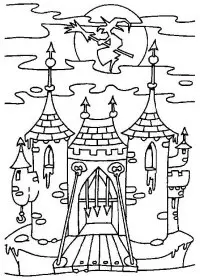 Fisă de colorat cu Hallowen de colorat p58