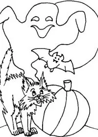 Fisă de colorat cu Hallowen de colorat p86