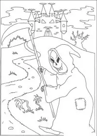 Fisă de colorat cu Hallowen de colorat p89
