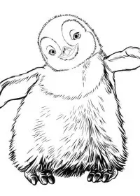 Fisă de colorat cu Happy feet de colorat p02