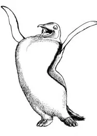 Fisă de colorat cu Happy feet de colorat p04