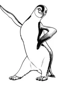 Fisă de colorat cu Happy feet de colorat p05