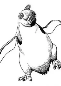 Fisă de colorat cu Happy feet de colorat p06