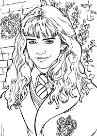 Fisă de colorat cu Harry potter camera secretelor de colorat p17