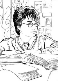 Fisă de colorat cu Harry potter de colorat p13