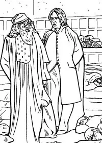 Fisă de colorat cu Harry potter piatra filosofala de colorat p03