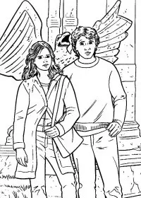 Fisă de colorat cu Harry potter piatra filosofala de colorat p04