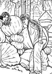 Fisă de colorat cu Harry potter piatra filosofala de colorat p11