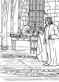 Fisă de colorat cu Harry potter piatra filosofala de colorat p23