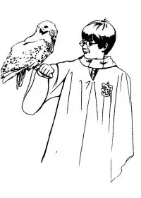Fisă de colorat cu Harry potter prizonierul din azkaban de colorat p06