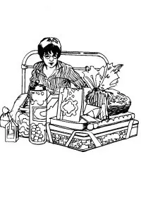 Fisă de colorat cu Harry potter prizonierul din azkaban de colorat p20