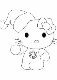 Fisă de colorat cu Hello kitty de colorat p02