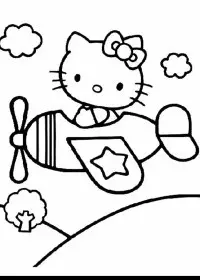 Fisă de colorat cu Hello kitty de colorat p03