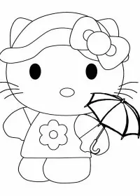 Fisă de colorat cu Hello kitty de colorat p10