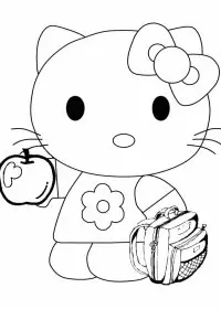 Fisă de colorat cu Hello kitty de colorat p11