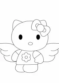 Fisă de colorat cu Hello kitty de colorat p13