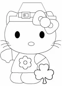 Fisă de colorat cu Hello kitty de colorat p15
