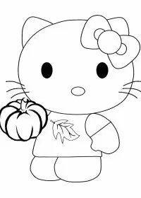 Fisă de colorat cu Hello kitty de colorat p16
