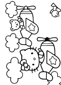 Fisă de colorat cu Hello kitty de colorat p18