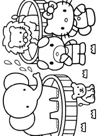 Fisă de colorat cu Hello kitty de colorat p20