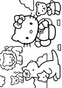 Fisă de colorat cu Hello kitty de colorat p22