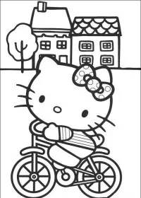Fisă de colorat cu Hello kitty de colorat p25
