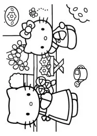Fisă de colorat cu Hello kitty de colorat p26