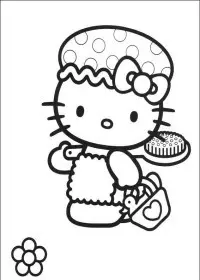 Fisă de colorat cu Hello kitty de colorat p34