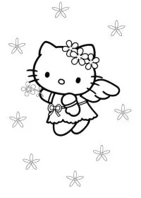Fisă de colorat cu Hello kitty de colorat p36