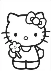 Fisă de colorat cu Hello kitty de colorat p44