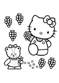 Fisă de colorat cu Hello kitty de colorat p55