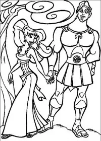 Fisă de colorat cu Hercule de colorat p05