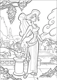 Fisă de colorat cu Hercule de colorat p09